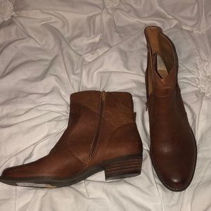 Brown ankle booties